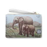 Elephant Stamp Clutch Bag