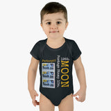 Space, First Man on the Moon 1969 Postage Stamp - Infant Baby Rib Bodysuit 0M - 24Mo