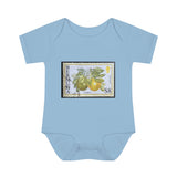 Lemon Citrus Stamp Baby Onesie