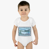 Mountains of Asia Stamp Baby Onesie