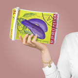 Eggplant Vegetable Clutch Bag