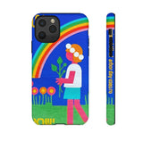 Rainbow Flower Tough Phone Case