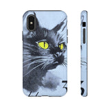 Black Cat Tough Phone Case