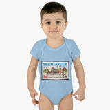 Horse & Carriage Bermuda Stamp Baby Onesie