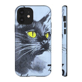 Black Cat Tough Phone Case