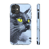 Black Cat Tough Phone Case