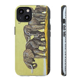 Elephant Herd Tough Phone Case