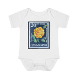 Yellow Rose Stamp Baby Onesie