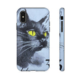 Black Cat Tough Phone Case