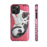 Black and White Cat Tough Phone Case