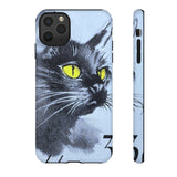 Black Cat Tough Phone Case