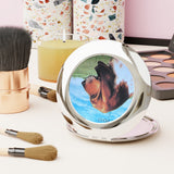 Basset Hound Compact Travel Mirror