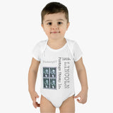 Lincoln 1959 Postage Stamp - Infant Baby Rib Bodysuit 0M - 24Mo