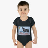 Shire Horse Stamp Baby Onesie