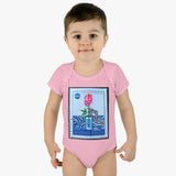 Skeleton Rose Stamp Baby Onesie