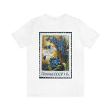 Blue Flowers Stamp T-Shirt