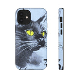 Black Cat Tough Phone Case