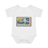 Man on the Moon Stamp Baby Onesie