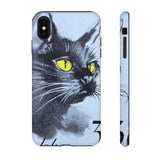 Black Cat Tough Phone Case