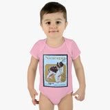 Saint Bernard Dog Stamp Baby Onesie