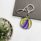 Eggplant Keyring
