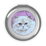 White Persian Cat Compact Travel Mirror