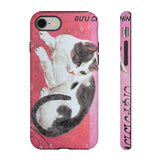 Black and White Cat Tough Phone Case