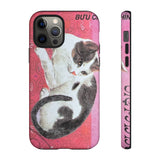 Black and White Cat Tough Phone Case