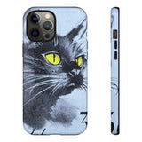 Black Cat Tough Phone Case