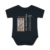 Butterfly 1977 Postage Stamp - Infant Baby Rib Bodysuit 0M - 24Mo