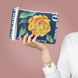 Yellow Rose Flower Clutch Bag