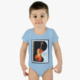 Violin Stamp Baby Onesie