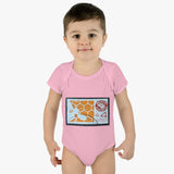 Honey Comb Stamp Baby Onesie