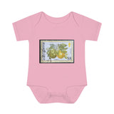 Lemon Citrus Stamp Baby Onesie