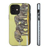 Elephant Herd Tough Phone Case