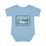 Mountains of Asia Stamp Baby Onesie