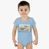 Pelican Stamp Baby Onesie