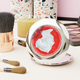 Victorian Woman Stamp Compact Travel Mirror