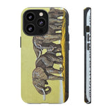Elephant Herd Tough Phone Case