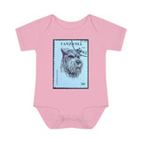 Schnauzer Dog Stamp Baby Onesie