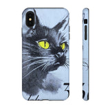 Black Cat Tough Phone Case