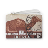 Camel Stamp Clutch Bag