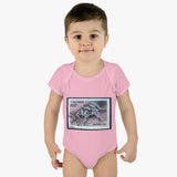 Spider Stamp Baby Onesie