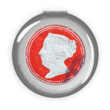 Victorian Woman Stamp Compact Travel Mirror