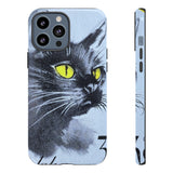 Black Cat Tough Phone Case