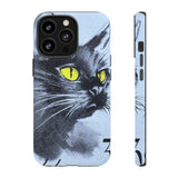 Black Cat Tough Phone Case