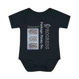 Progress in Electronics 1973 Postage Stamp - Infant Baby Rib Bodysuit 0M - 24Mo