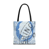 Ben Franklin Blue Tote Bag