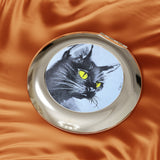 Black Cat Compact Travel Mirror