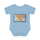 Honey Comb Stamp Baby Onesie